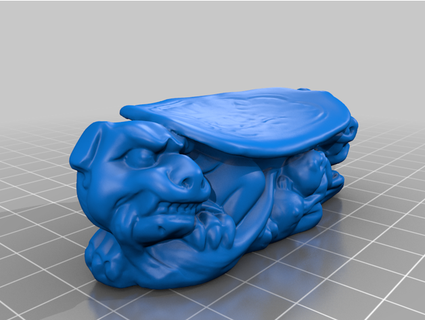 encosto cabeça leões jkopp66 3d print model - Mito3D