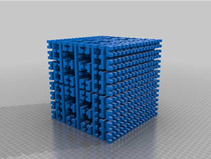 sécante hilbert curve cube syzguru11 3d print model - Mito3D