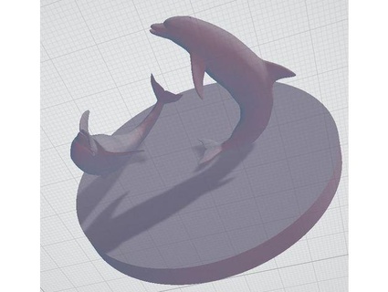 giocando delfini giocco66 3d print model - Mito3D