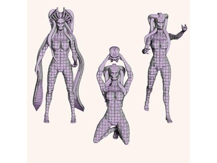 woven coven - witch one 28mm mini presupported belvederehousegames 3d print model - Mito3D
