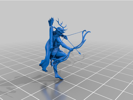 elven fighter - dnd character dp jimjimjimmyjim 3d print model - Mito3D