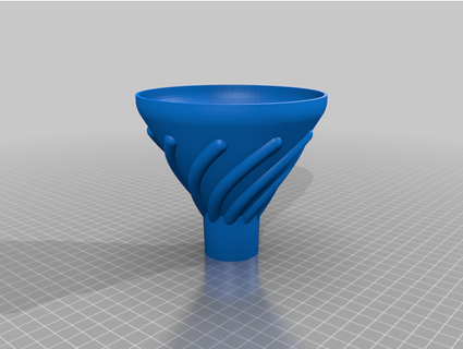 ddl turbo funnel remix easy customization fusion 360 ddl709 3d print model - Mito3D