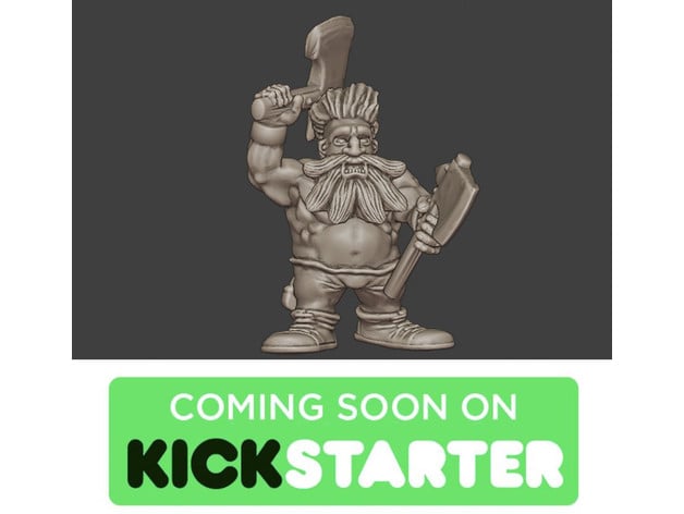 Zwerg Berserker böser Hippie 3D print model - Mito3D