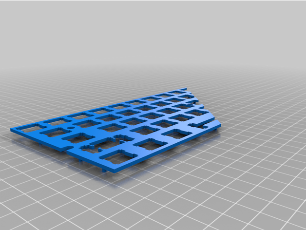 60 ansi teclado plato división 2 clavijas 3rdeyelabs 3D print model - Mito3D