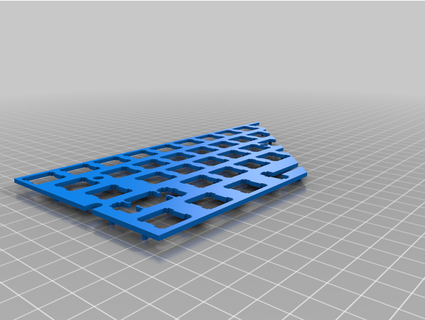 60 ansi teclado plato división 2 clavijas 3rdeyelabs 3d print model - Mito3D