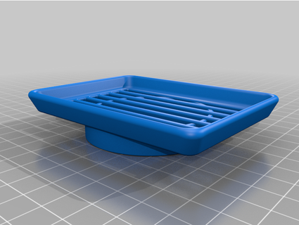 simples Sabonete prato aguarde suporte requeridos jato ideias 3d print model - Mito3D