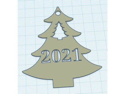 Weihnachten 2021 Ornament hennprints 3d print model - Mito3D
