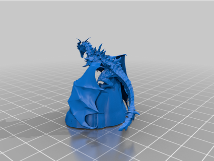 dragon alduin loading screen ripped 3d model skyrim sentry point 3d print model - Mito3D