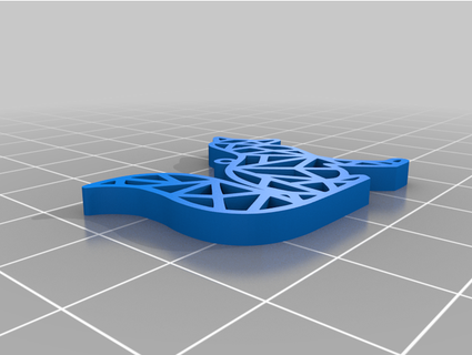 geometric fox earring hole center mass userunrelated 3d print model - Mito3D