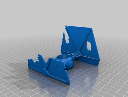 crashed tie fighter planter willcart 3d print model - Mito3D