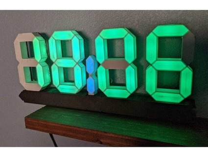 led clock 7 segments thestovedoc 3d print model - Mito3D