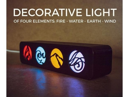 decorative light four elements diyperspective 3d print model - Mito3D