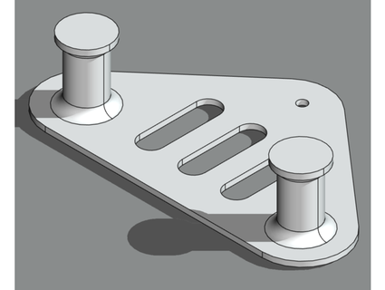 simple quad hanger akthings 3d print model - Mito3D