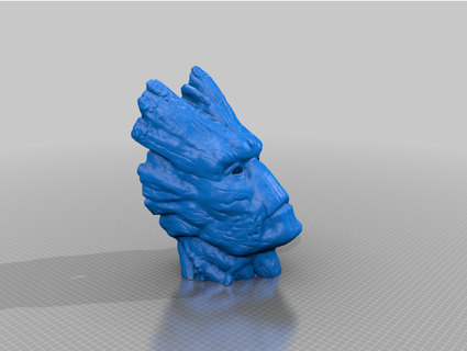 groot mask front -wearable 3dprintgui 3d print model - Mito3D