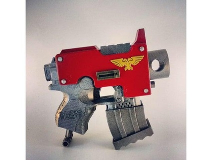 martillo guerra 40k tornillo pistola nerf micro stryfe modificación equipo janyap88 3d print model - Mito3D