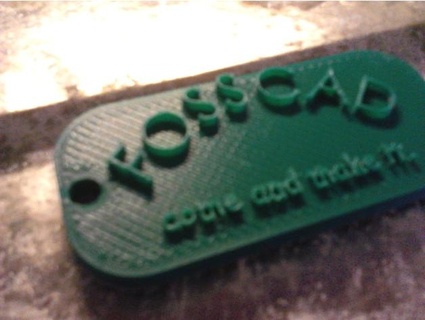 key ring fosscad come take rostchup 3d print model - Mito3D