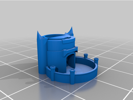 cerrado base barad d sauron torre microcarril diseño estudio 3d print model - Mito3D