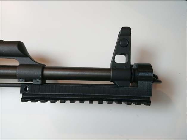 airsoft ak baioneta arrastar picatinny trilho juratom 3D print model - Mito3D