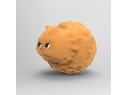 kitty generated revopoint pop 3d print model - Mito3D