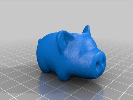 small pig generated revopoint pop 3d print model - Mito3D