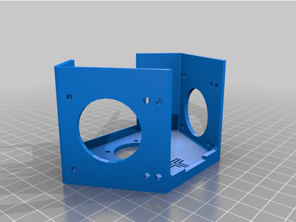più blu hotend fan titolare supporto technical50 3d print model - Mito3D
