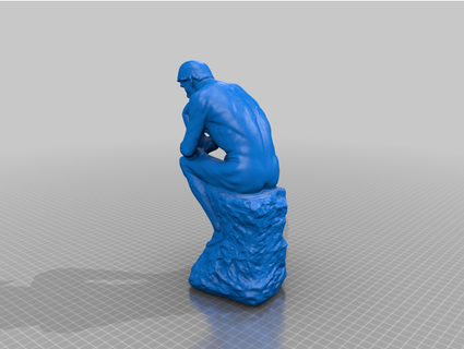 thinker sculpture generated revopoint pop 3d print model - Mito3D