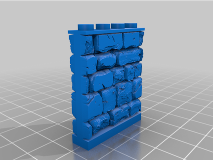 imiter brique embarquement trousse 4x1 mur brick001 3d print model - Mito3D