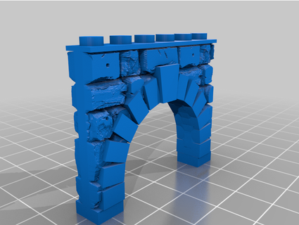 mimicbrick - embarkment kit archway door header brick001 3d print model - Mito3D