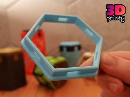 torção fechadura truque caixa hexágono base robusto 3d printy 3d print model - Mito3D