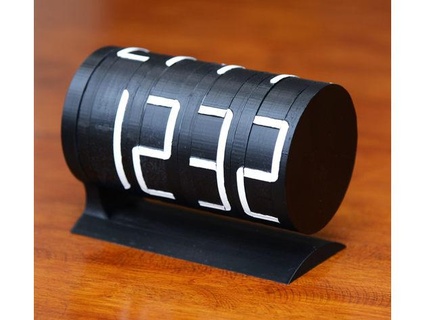 rotatif 7 segment l'horloge Shiura 3d print model - Mito3D