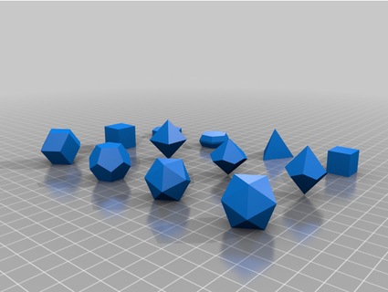 basic dice shapes keon2004 3d print model - Mito3D