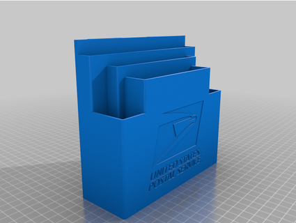 usps llv document titulaire soutien rouillé 3d print model - Mito3D