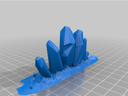 cristal formation chasse forge 3d print model - Mito3D