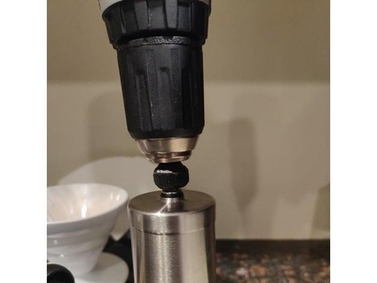 porlex grinder drill adapter qwerty uieo 3d print model - Mito3D