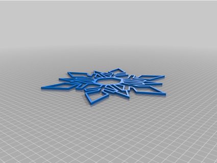 snowflake thin trifabs 3d print model - Mito3D