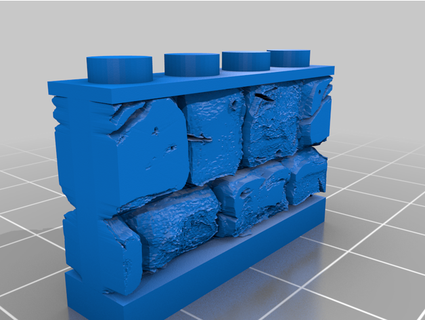 imiter brique embarquement trousse 4x1 moitié mur brick001 3d print model - Mito3D