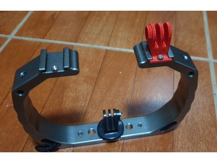 gopro hotshoe fixed screw diving rig anunez 3d print model - Mito3D
