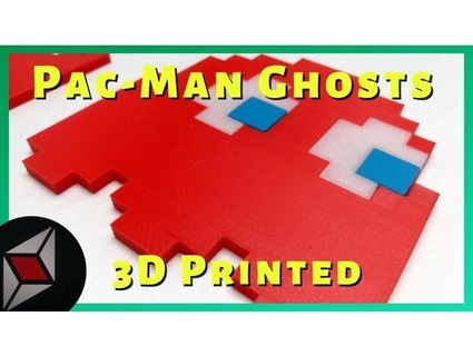 pac-man ghosts multi material needed - pinky blinky inky clyde medyk3d 3d print model - Mito3D