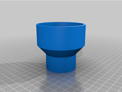 downpipe 200l blue plastic barrel adaptor filter dankoozy 3d print model - Mito3D