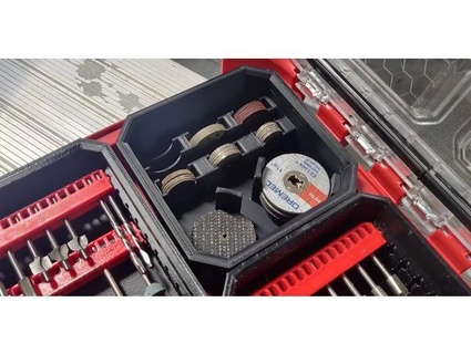 rotary cutting holder small bin milwaukee packout compact low profile yangorang 3d print model - Mito3D