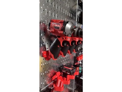 wall control pegboard tool & battery mounts milwaukee m12 yangorang 3d print model - Mito3D