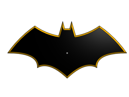 batman dc renacimiento inspirado cofre emblema delgado 3d print model - Mito3D