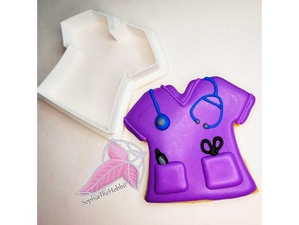 nurse scrub cookie cutter sophiathehobbit 3d print model - Mito3D
