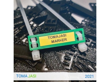 cable marker 95mm x 37mm label printer sticker tomajasi 3d print model - Mito3D