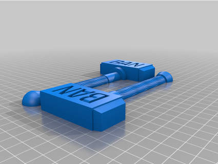 ban hammer easy print otakudragon53 3d print model - Mito3D