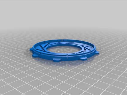 12-blade iris mechanism aperture science wakedream 3d print model - Mito3D