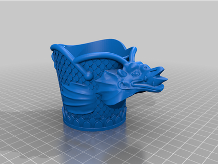 Celadon pez dragon shaped portavasos pcn3dprinting 3d print model - Mito3D