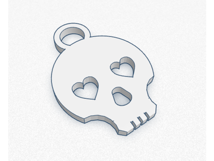 crâne porte clés Morayelz 3d print model - Mito3D
