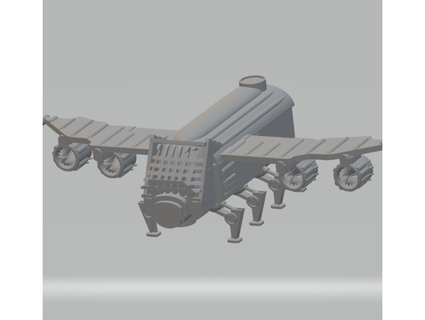 fhw proto type flying transport thefreeheathen 3d print model - Mito3D