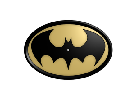 batman incorporado inspirado peito emblema fino 3d print model - Mito3D